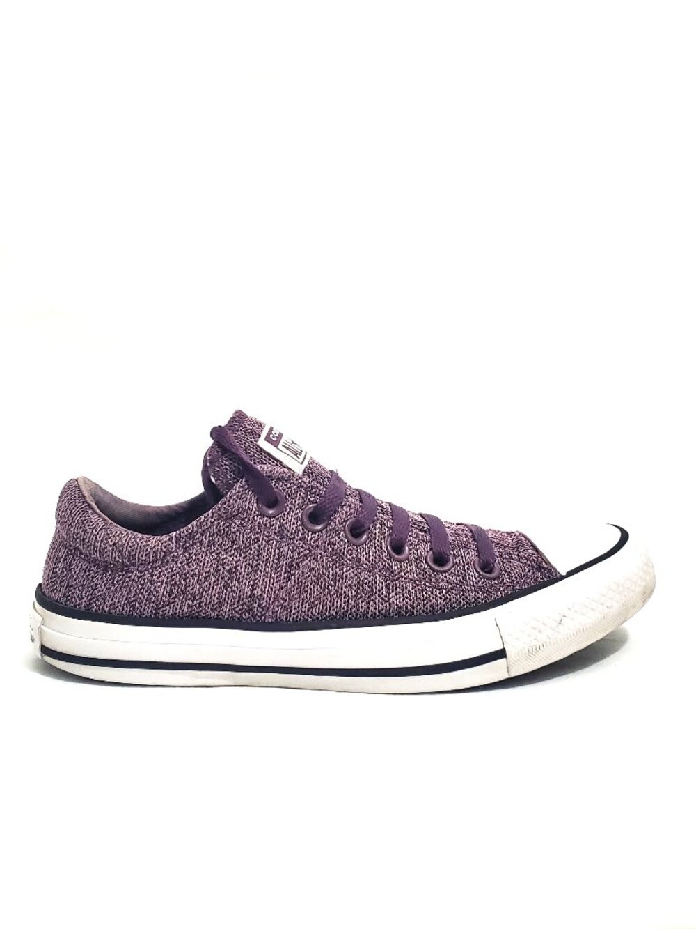Converse Chuck Taylor All Star Madison Low Purple Tweed Knit Sneakers Womens 8